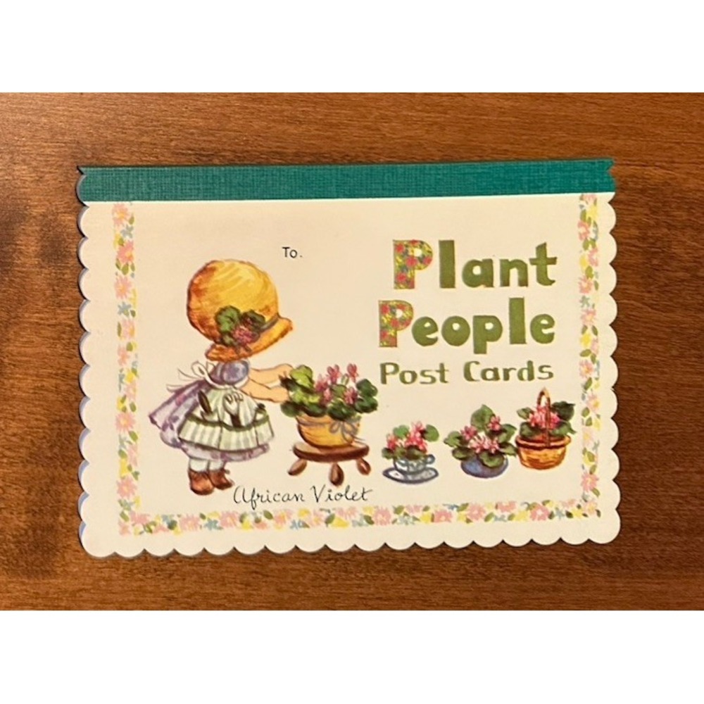 Vtg Plant People Post Cards Booklet 12 Postcards‎ Bound. Very Clean, Complete